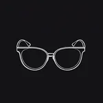 large frameless half-moon glasses image